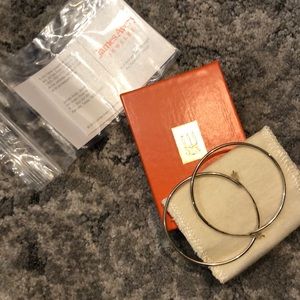 Hoop Earrings sterling silver James Avery 2”